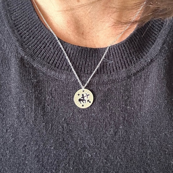 Sterling Silver Sagittarius Necklace - Picture 6 of 7
